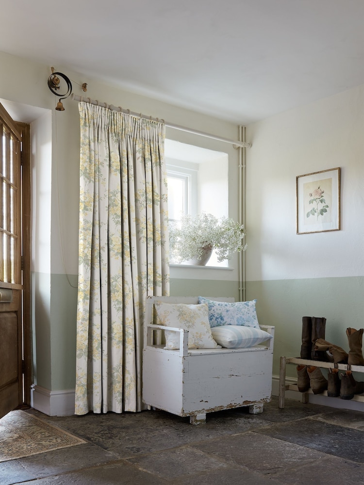Shabby Chic by Rachel Ashwell® Yellow Rose Chintz Made to Measure Curtains - Image 2 of 9