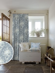 Shabby Chic by Rachel Ashwell® Dusky Blue Garden Floral Made to Measure Curtains - Image 1 of 9