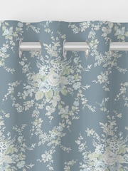 Shabby Chic by Rachel Ashwell® Dusky Blue Garden Floral Made to Measure Curtains - Image 5 of 9