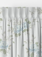 Shabby Chic by Rachel Ashwell® Duck Egg Blue Belle Hydrangea Made to Measure Curtains - Image 3 of 9