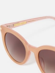 Oliver Bonas Pink Shimmer Preppy Acetate Sunglasses - Image 5 of 6