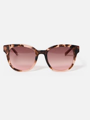Oliver Bonas Pink Faux Tortoiseshell Preppy Acetate Sunglasses - Image 2 of 6