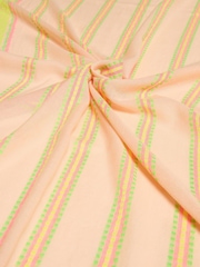 Oliver Bonas Black Neon Striped Jacquard Lightweight Scarf - Image 3 of 5