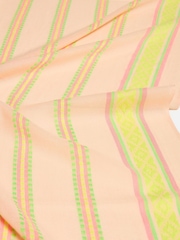 Oliver Bonas Black Neon Striped Jacquard Lightweight Scarf - Image 4 of 5