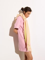 Oliver Bonas Black Neon Striped Jacquard Lightweight Scarf - Image 5 of 5