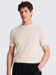 MOSS Natural Linen Blend Oatmeal T-Shirt - Image 1 of 5