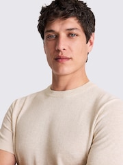 MOSS Natural Linen Blend Oatmeal T-Shirt - Image 3 of 5