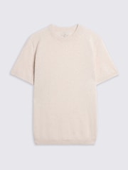 MOSS Natural Linen Blend Oatmeal T-Shirt - Image 5 of 5