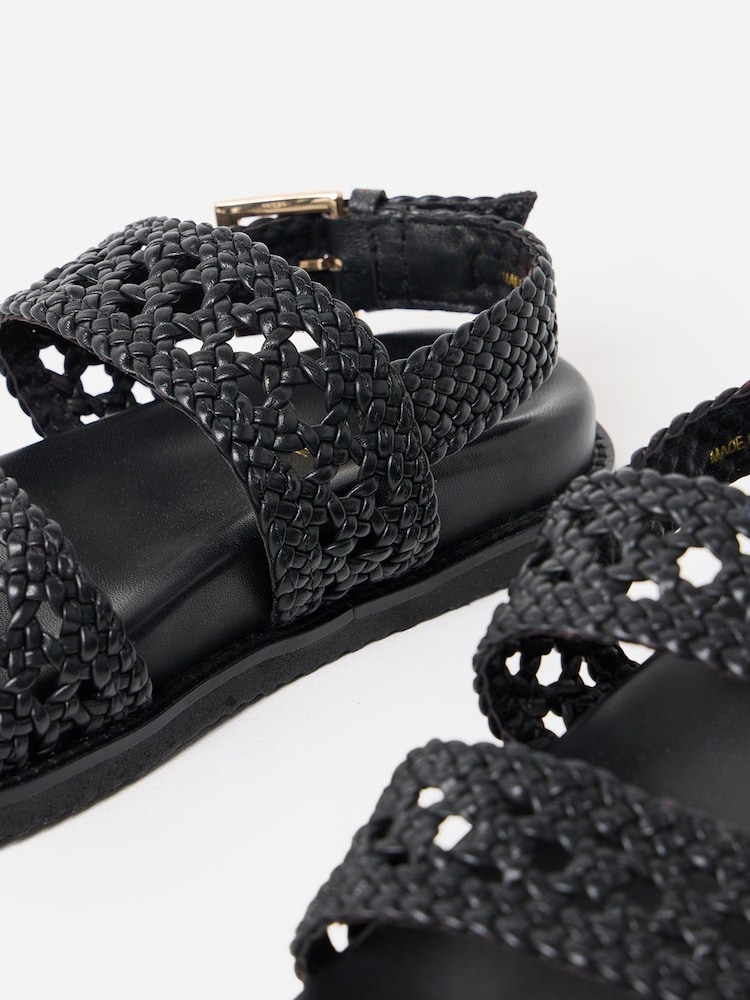 Sandales Oliver Bonas en cuir tressé ouvert - Image 5 of 7