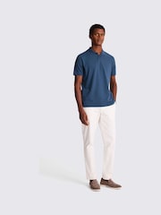 MOSS Blue Marron Pique Polo Shirt - Image 2 of 4