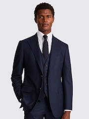 MOSS Blue Italian Tailored Fit Plain Jacket - Image 1 of 5