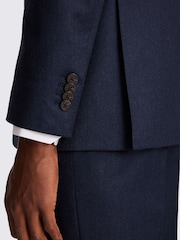MOSS Blue Italian Tailored Fit Plain Jacket - Image 4 of 5