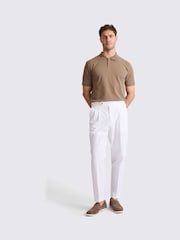 Бежевый - MOSS Marron Pique Polo Shirt - Image 2 of 4