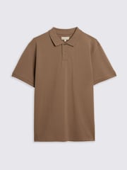 Бежевый - MOSS Marron Pique Polo Shirt - Image 4 of 4