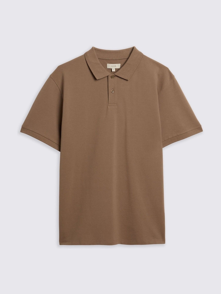 Бежевый - MOSS Marron Pique Polo Shirt - Image 4 of 4
