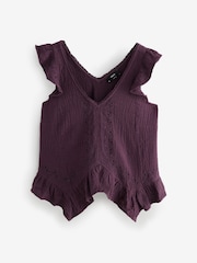 Purple Textured Blouse - Image 1 of 3