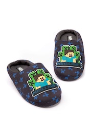 Vanilla Underground Blue Boys Minecraft Slippers - Image 1 of 5