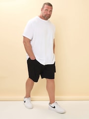 BadRhino Big & Tall Black Elasticated Cargo Denim Shorts - Image 4 of 5