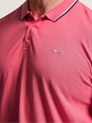 BadRhino Big & Tall Pink Pique Tipped Polo Shirt - Image 4 of 6