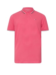 BadRhino Big & Tall Pink Pique Tipped Polo Shirt - Image 5 of 6