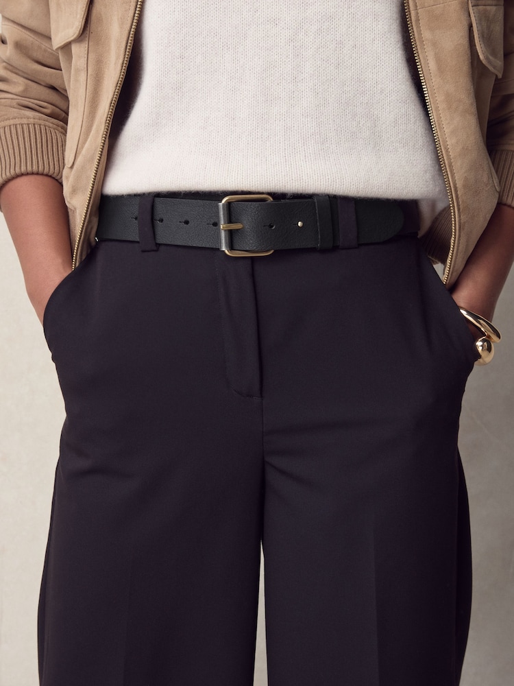 Black Premium Made In Italy Casual Leather Belt - Image 2 of 6 Black Premium Made In Italy Casual Leather Belt - Image 2 of 6
