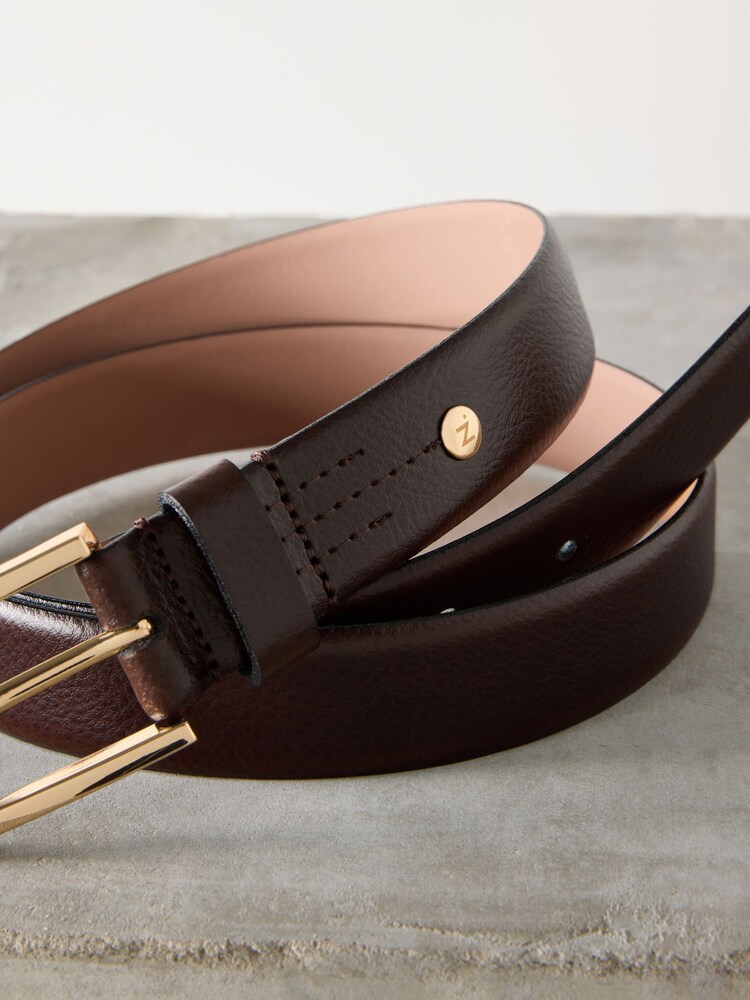 Black Premium Made In Italy Casual Leather Belt - Image 3 of 3