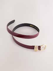 Burgundsko rdeča - Svetleč pas običajnega kroja iz PU - Slika 6 iz 7