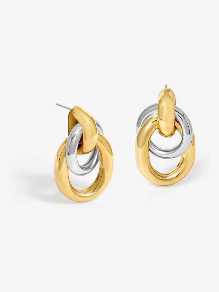 Jon Richard Gold Tone Door Knocker Earrings - Image 1 of 3