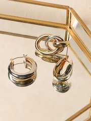 Jon Richard Gold Tone Door Knocker Earrings - Image 2 of 3