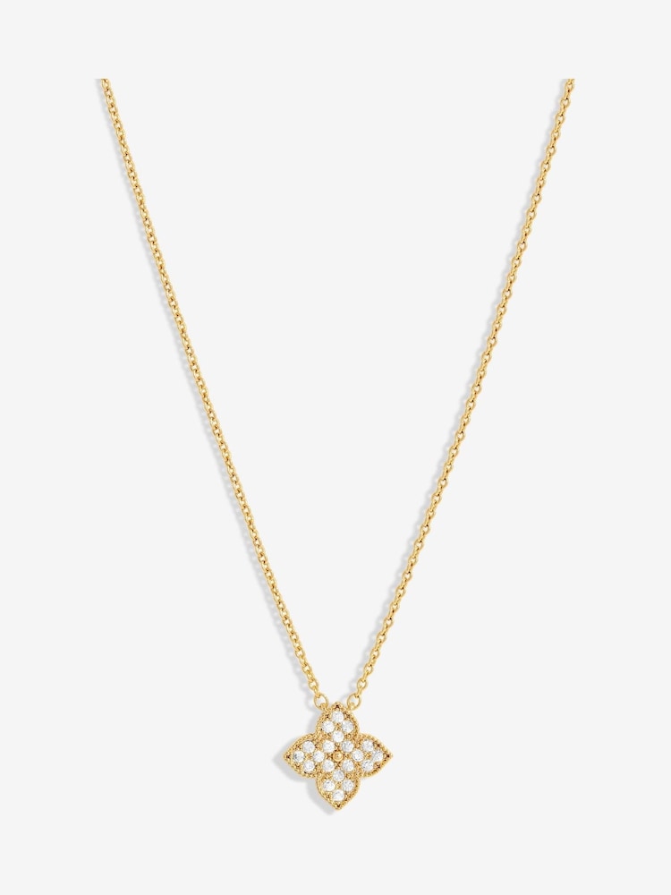 Jon Richard Gold Tone Pave Clover Pendant - Image 1 of 1