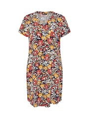 Yours Curve Light Blue Notch Neck Tunic Dress - Image 5 of 5