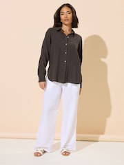 Camisa de manga larga de viscosa de PixieGirl Petite - Imagen 2 de 5
