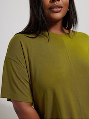 Yours Curve Green Luxury Boxy T-Shirt - Image 4 of 5