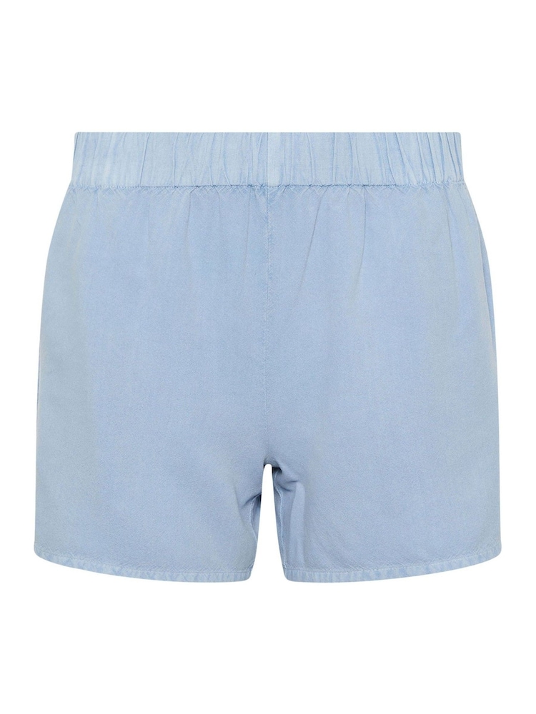PixieGirl Petite Blue Acid Wash 100% Cotton Shorts - Image 1 of 1