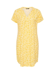 Yours Curve Yellow Notch Neck Tunic Dress - Image 5 of 5