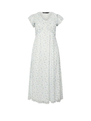 Yours Curve White A-Line Mesh Dress - Image 5 of 5