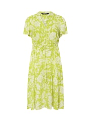 Yours Curve Green Button Up Frilled Dress - Image 5 of 5