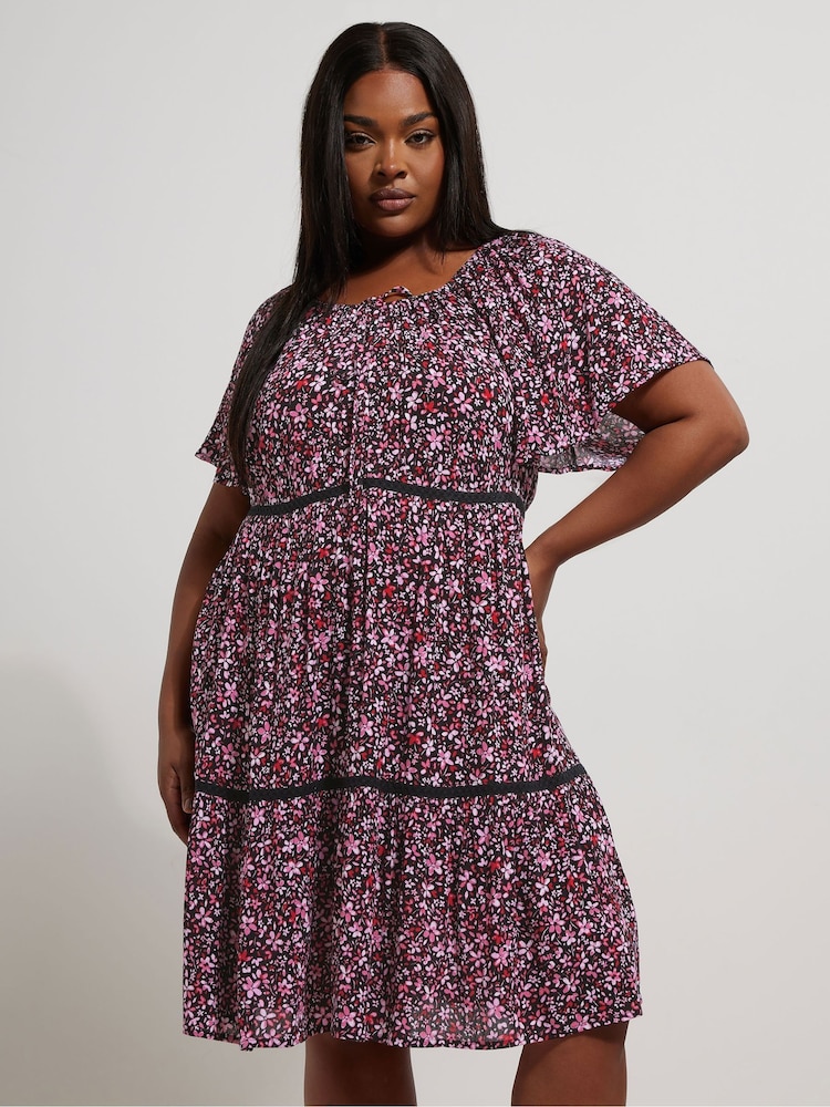 rožnata - Boho obleka Yours Curve - Slika 1 iz 5 rožnata - Boho obleka Yours Curve - Slika 1 iz 5