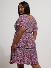 Yours Curve Pink Boho Smock Dress - Image 3 of 5