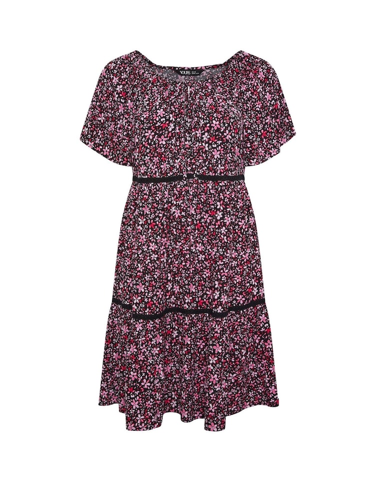Yours Curve Pink Boho Smock Dress - Image 5 of 5