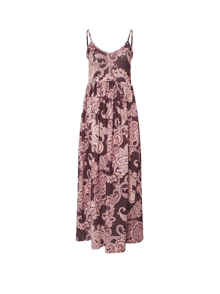 PixieGirl Petite Brown Maxi Ribbed Dress - Image 5 of 5
