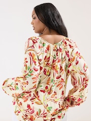 Yours Curve Natural Button Detail Blouse - Image 3 of 5