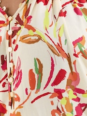 Yours Curve Natural Button Detail Blouse - Image 4 of 5