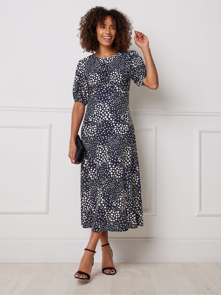 M&Co Blue Midi Dress - Image 1 of 5