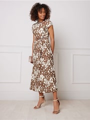 M&Co Brown Midi Dress - Image 1 of 5
