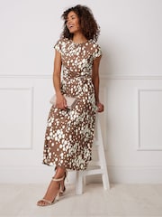 M&Co Brown Midi Dress - Image 3 of 5