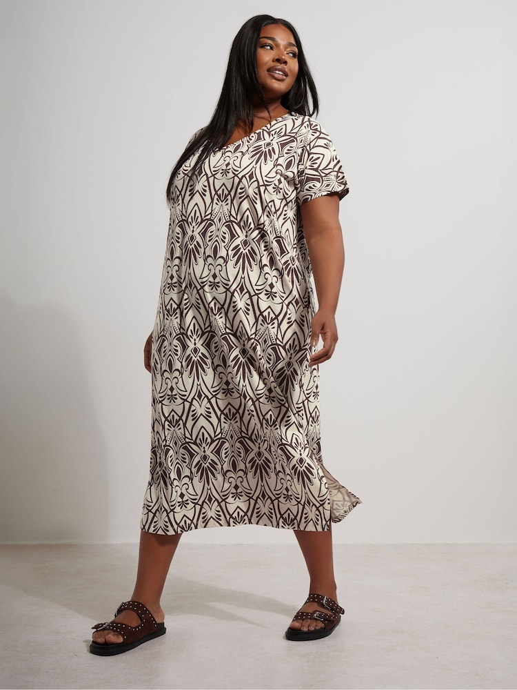 Yours Curve Natural Grown On Basic 100% Cotton Dress - Image 2 of 6