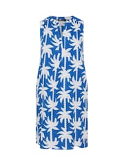 Yours Curve Blue Notch Neck Sleeveless Dress - Image 5 of 5