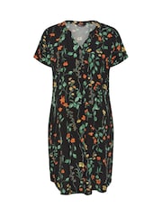 Yours Curve Black Notch Neck Tunic Dress - Image 5 of 5