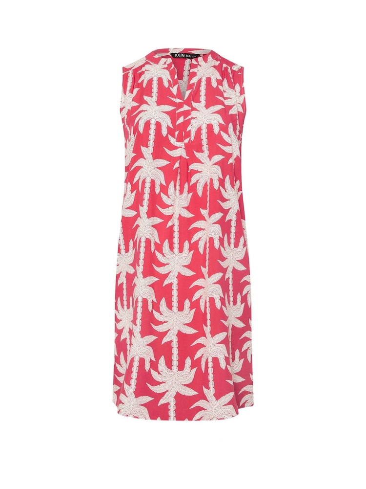 Yours Curve Pink Notch Neck Sleeveless Dress - Image 5 of 5